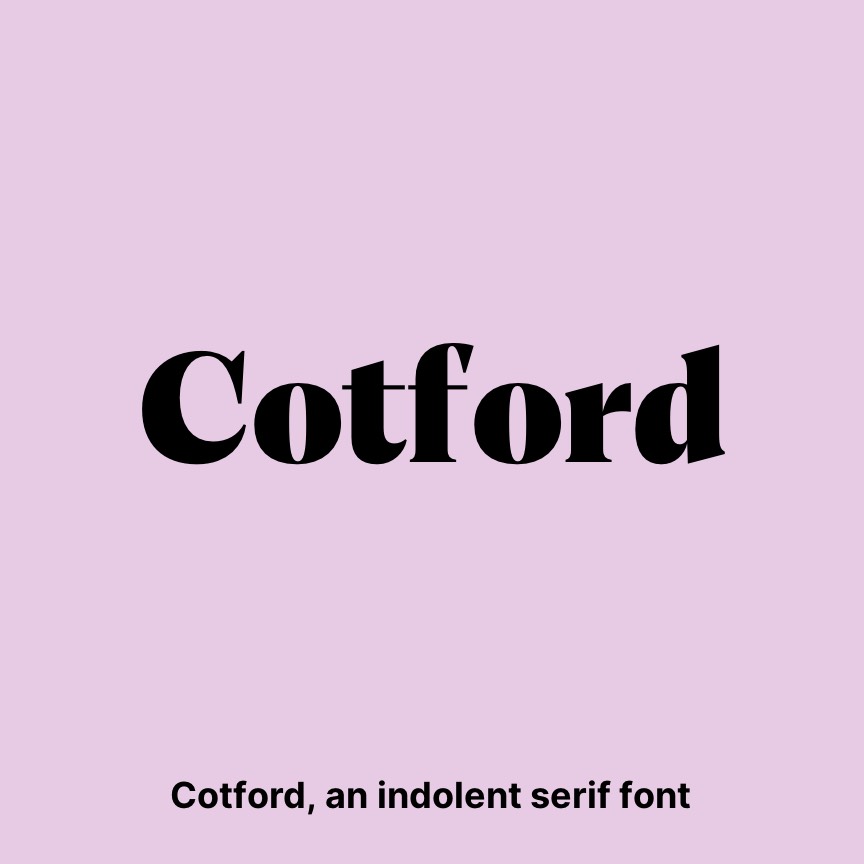 Cotford font