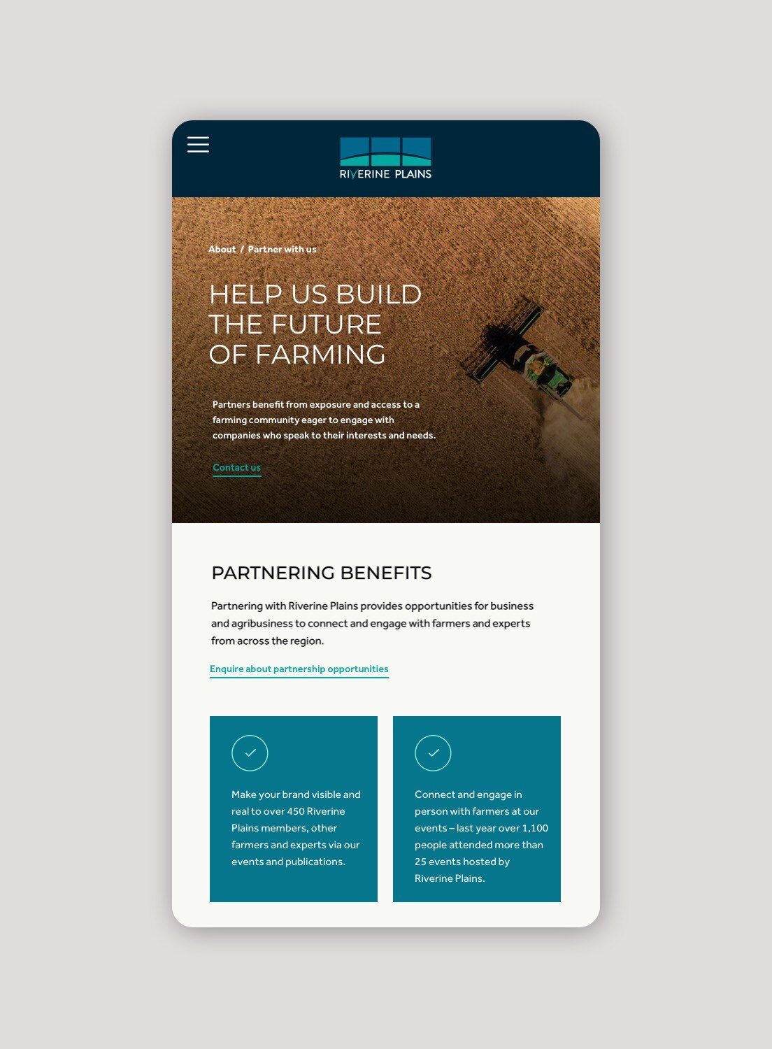 Website design - Riverine Plains